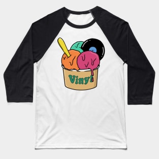 Ice Cream Record Baseball T-Shirt